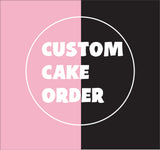 Custom cake,  birthday cake, pull apart 2 part cake