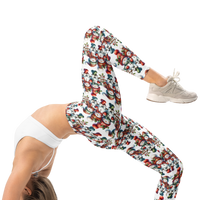 Leggings, flattering cute snowmen winter themed, all over pattern, charming snowman design