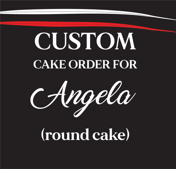 ANGELA Custom birthday round cake with custom number fondant topper
