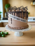 Birthday cake 6 inch CHOCOLATE CAKE, with chocolate frosting BIRTHDAY cake 6 inch round