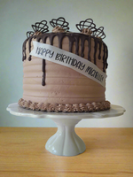 Birthday cake 8 inch CHOCOLATE CAKE, with chocolate frosting BIRTHDAY cake 8 inch round