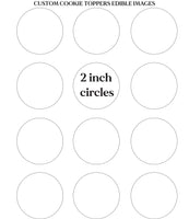 EDIBLE sandwich COOKIE pre cut wafer paper circles, 12 pre cut pieces, wafer paper, cake, cake pops  cake decoration, cupcake toppers