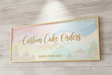 custom cake order sign