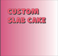 CUSTOM SLAB CAKE 9x13, slab cake, sheet cake with floral design, birthday message