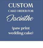 Jacinthe  Custom fondant 2 tier wedding cake with Paw print motif