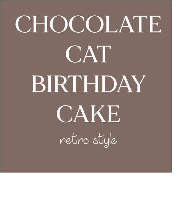CUSTOM chocolate CAT CAKE/ BIRTHDAY cake