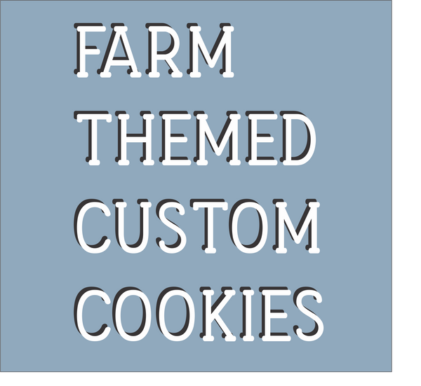 1 dozen Custom FARM  themed DECORATED COOOKIES  royal icing DECORATED -COOKIES