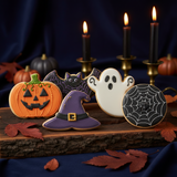Halloween Cookie Box Cookie set, gift boxed, Customized COOKIES decorated royal iced COOKIES 3 cookies