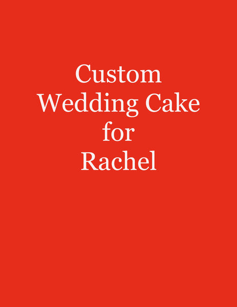 Custom Wedding Cake for Rachel 3 tier round WEDDING CAKE,  with gold accents