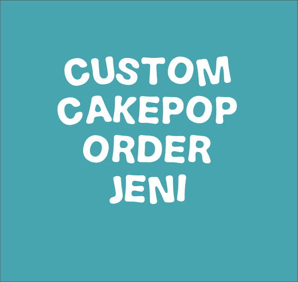Custom JENI CAKE POPS, CAKEPOPS, 100 cake pops for bulk order, cakes  restaurants food service industry.