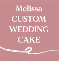 CUSTOM MELISSA Simple RIDGED, buttercream iced WEDDING cake, delivery included