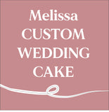 CUSTOM MELISSA Simple RIDGED, buttercream iced WEDDING cake, delivery included