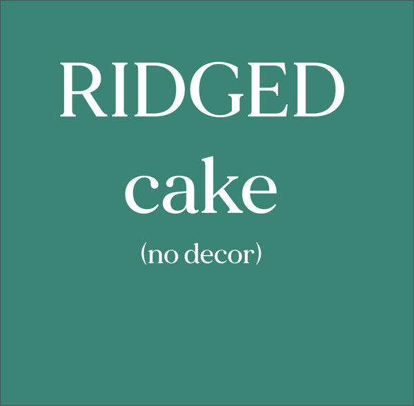 Simple RIDGED,  iced WEDDING cake