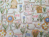 Wildflower Custom Cookie Order, 1 dozen custom cookies, Wild and one-derful themed