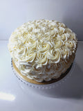 10” Cake with buttercream rosettes with or without gold/silver dragees