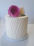 WEDDING  Cake, 8 inch cake, Rustic slanted angled ridged cake