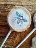 1 dozen, custom image CAKE POPS, wedding CAKEPOPS,  12 pcs  white wedding cake pops for bulk order,  restaurants food service industry.