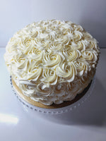 10” Cake with buttercream rosettes with or without gold/silver dragees