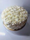 10” Cake with buttercream rosettes with or without gold/silver dragees