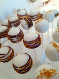 100 CAKE POPS, wedding CAKEPOPS, 100 wedding cake pops for bulk order, shipping included,, restaurants food service industry. White gold maroon