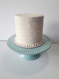 BIRTHDAY CAKE, WEDDING CAKE , 6 inch, ridged design with buttercream frosting in White