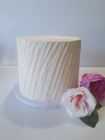 WEDDING  Cake, 8 inch cake, Rustic slanted angled ridged cake