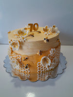 10” Bee themed Birthday CAKE, 70th BIRTHDAY