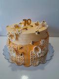 10” Bee themed Birthday CAKE, 70th BIRTHDAY