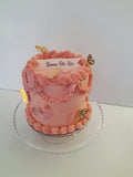 Custom Cake, Birthday cake, round, vintage style cake