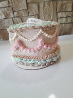 CAKE, birthday cake, heart cake, 6 inch vintage style cake