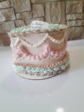 CAKE, birthday cake, heart cake, 6 inch vintage style cake