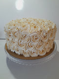 10” Cake with buttercream rosettes with or without gold/silver dragees