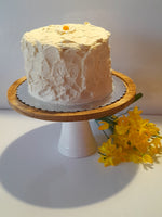6” Cake with buttercream frosting simply decorated