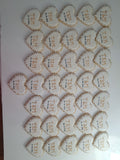 Custom Wedding Cookie Order, engagement cookies, heart cookies, 1 dozen custom cookies