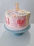 Cake 8" round birthday cake with  One Silly Goose themed
