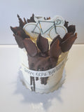 Birthday Cake, racer bike themed, 6 inch cake