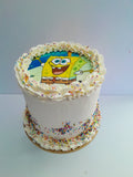 Cake, custom 6 inch Ice Cream cake with character topper cake