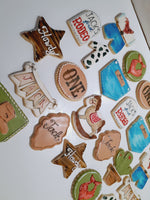 First rodeo birthday cookie set by 23sweets.com, baby’s first birthday cookies