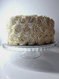 10” Cake with buttercream rosettes with or without gold/silver dragees