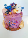 Cake, birthday cake, Custom cake trendy style, 10 inch round cake