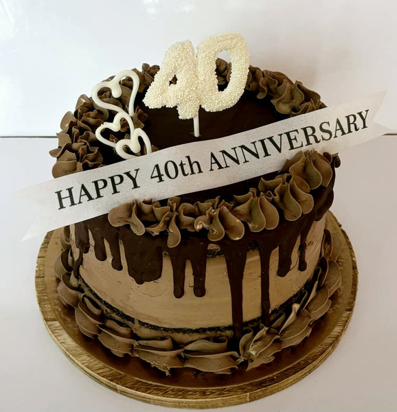 chocolate chocolate drip anniversary cake by 23sweets.com