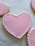 Bridal/ heart wedding COOKIES with initials  royal icing DECORATED -COOKIES heart cookies