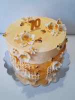 10” Bee themed Birthday CAKE, 70th BIRTHDAY