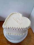 WEDDING Heart cake , anniversary cake, 8 inch wedding cake 8 inch, heart cakes