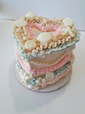 Cake,  beach themed Heart cake 6” Cake with buttercream frosting in heart shape