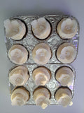 Cupcakes, by the dozen, 1 dozen, white wedding cupcakes with hand shaped gumpaste flower