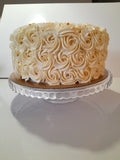 10” Cake with buttercream rosettes with or without gold/silver dragees