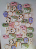 Cookies Bridal/ wedding pink , sage green with gold accents floral, wildflowers,  COOKIES  royal icing DECORATED -COOKIES)