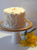 6” Cake with buttercream frosting simply decorated