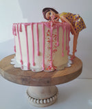 CAKE “Dirty30” cake with doll , 8 inch round